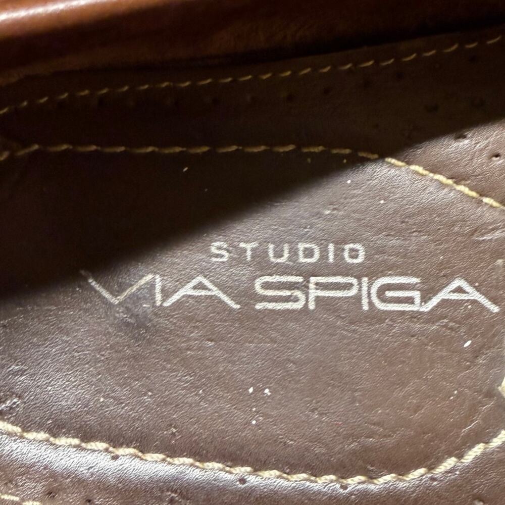 VIA SPIGA Drive Along Men's 9.5 Brown Genuine Leather Driving Casual Shoes - Picture 13 of 14